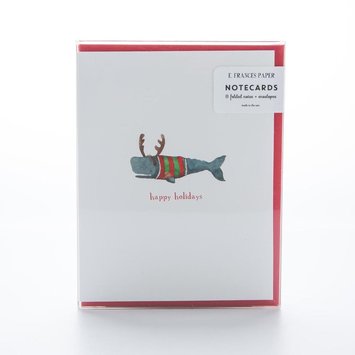 E. Frances Paper Studio - EF Christmas Whale Note Set