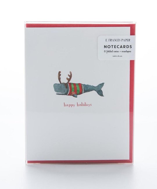 E. Frances Paper Studio - EF Christmas Whale Note Set