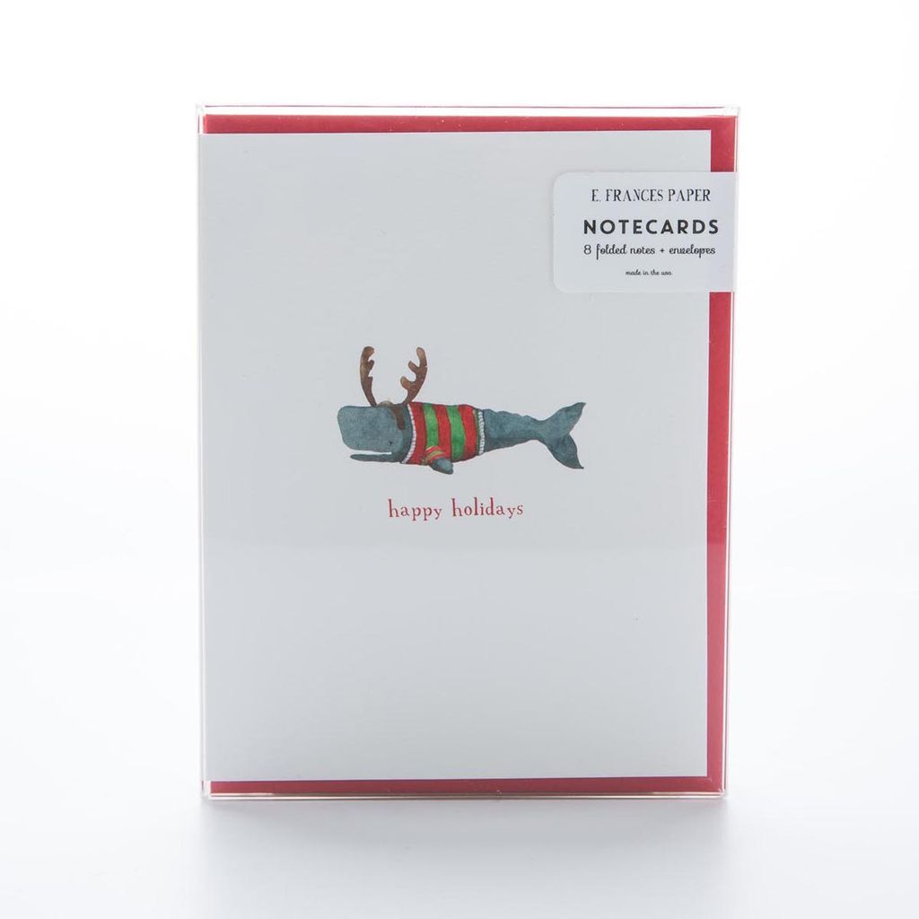 E. Frances Paper Studio - EF Christmas Whale Note Set