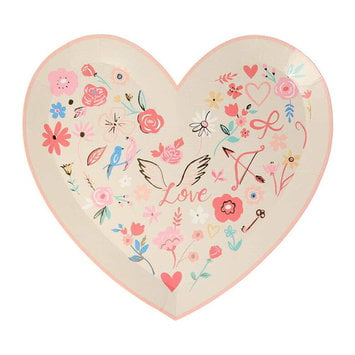 Meri Meri - MEM Valentine Heart Plates, set of 8