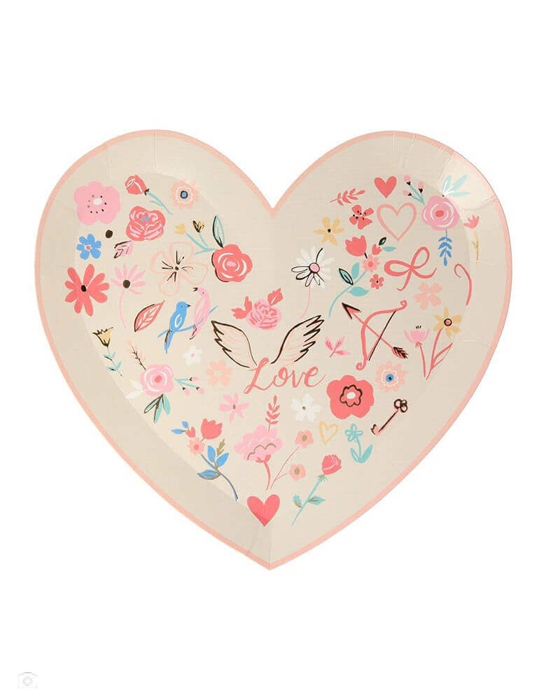 Meri Meri - MEM Valentine Heart Plates, set of 8