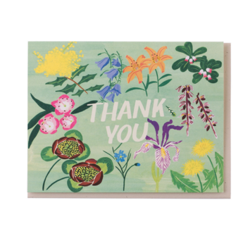 Small Adventure - SMA Mint Floral Thank You Card