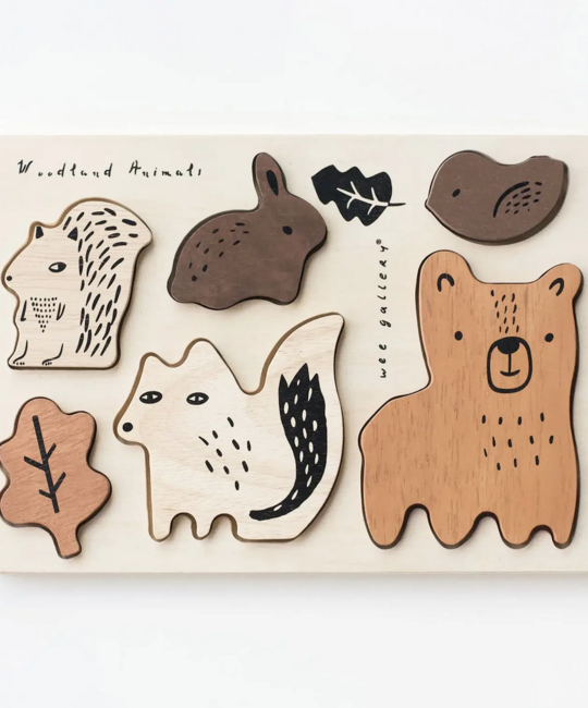 Wee Gallery - WEG Wooden Tray Puzzle, Woodland Animals