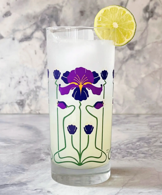 The Modern Home Bar - MHB Purple Iris Collins Glass
