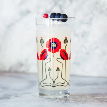 The Modern Home Bar - MHB Red Poppy Collins Glass