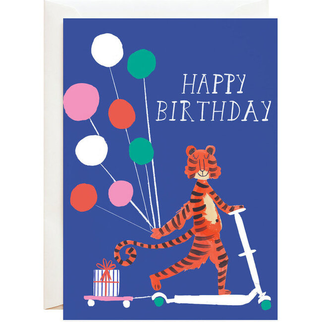 Mr. Boddington's Studio - MB That Tiger Stole my Scooter, Birthday Card