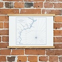 Quail Lane Press - QLP Kennebunkport Letterpress Map Print