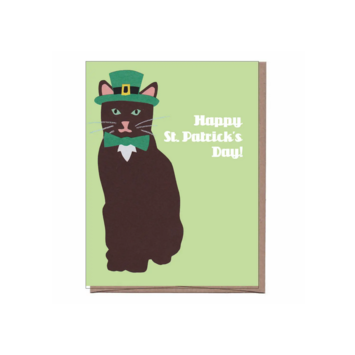 La Familia Green - LFG St. Pat Cat St. Patrick's Day Card