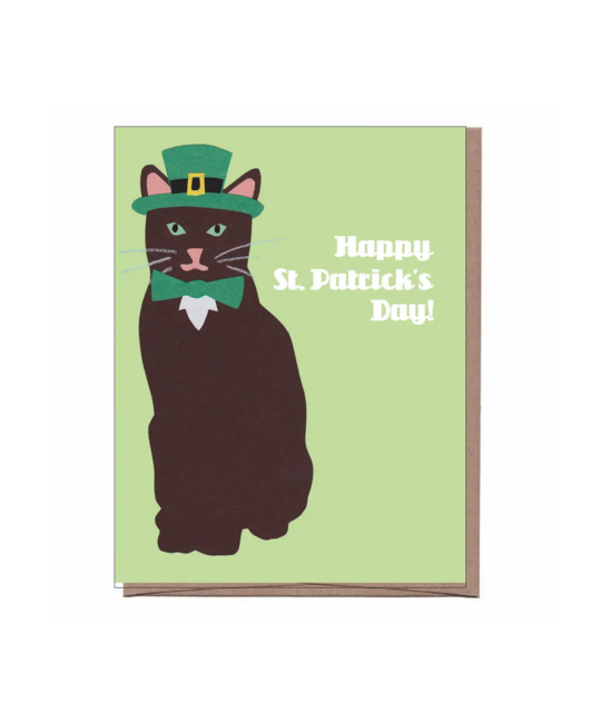 La Familia Green - LFG St. Pat Cat St. Patrick's Day Card