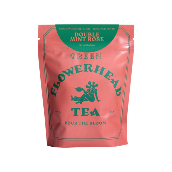 Flowerhead Tea - FLT Hand-blended Double Mint Rose Green Loose Leaf Tea