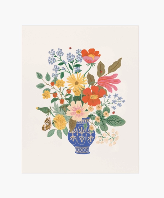 Rifle Paper Co - RP Rifle Paper Co - Strawberry Fields Bouquet Print, 8x10