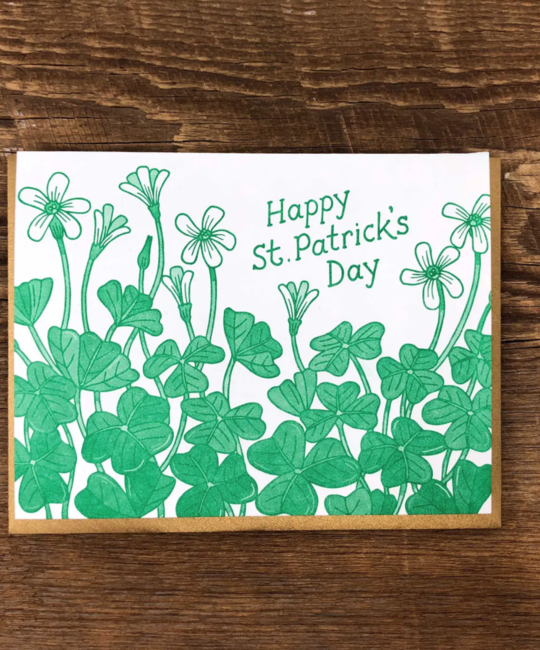 Noteworthy Paper and Press - NPP St. Patrick's Day Shamrocks Card