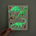 Hartland Brooklyn - HAR Happy Birthday GLOW IN THE DARK Dinosaurs Card