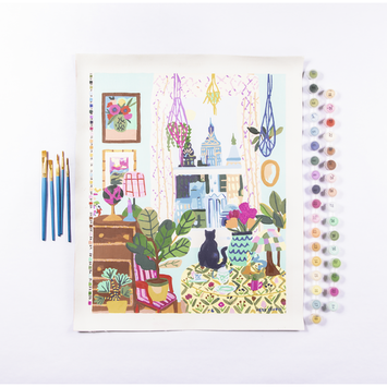 Paint Anywhere New York Apartment Deluxe Paint by Numbers Kit (Hebe Studio)
