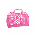 Sun Jellies Sun Jellies - Small Retro Basket Jelly Bag, Berry Pink
