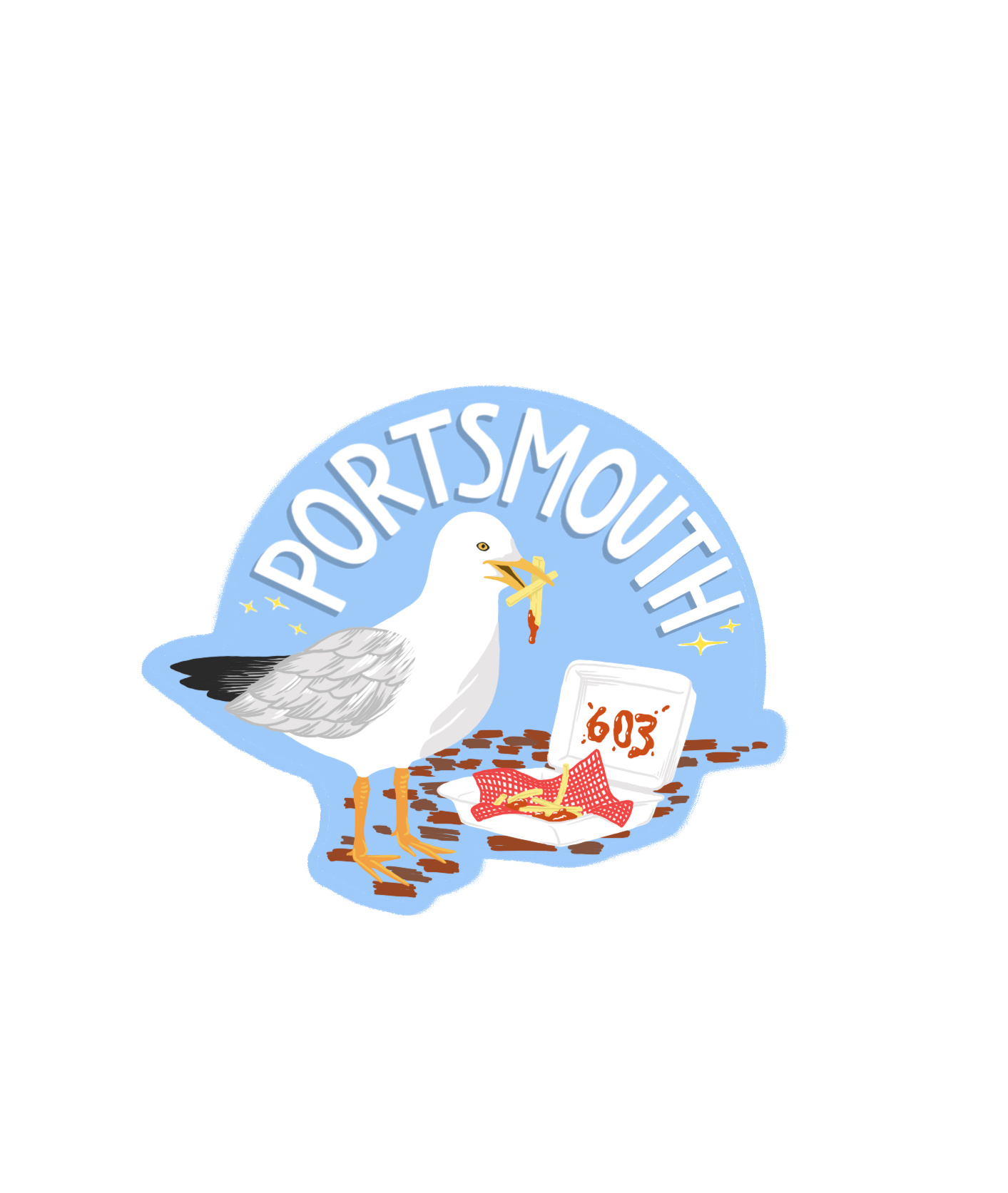Gus and Ruby Letterpress - GR 603 Seagull Sticker