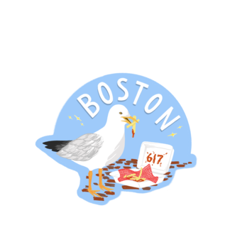 Gus and Ruby Letterpress - GR 617 Seagull Sticker