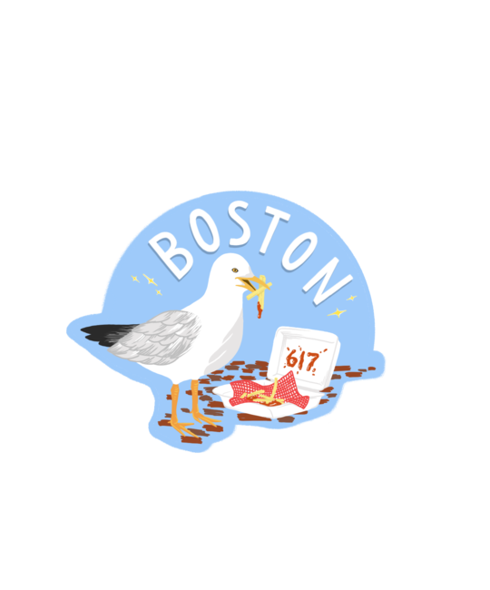 Gus and Ruby Letterpress - GR 617 Seagull Sticker