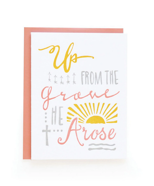 Wild Ink Press - WI He Arose Easter Letterpress Card