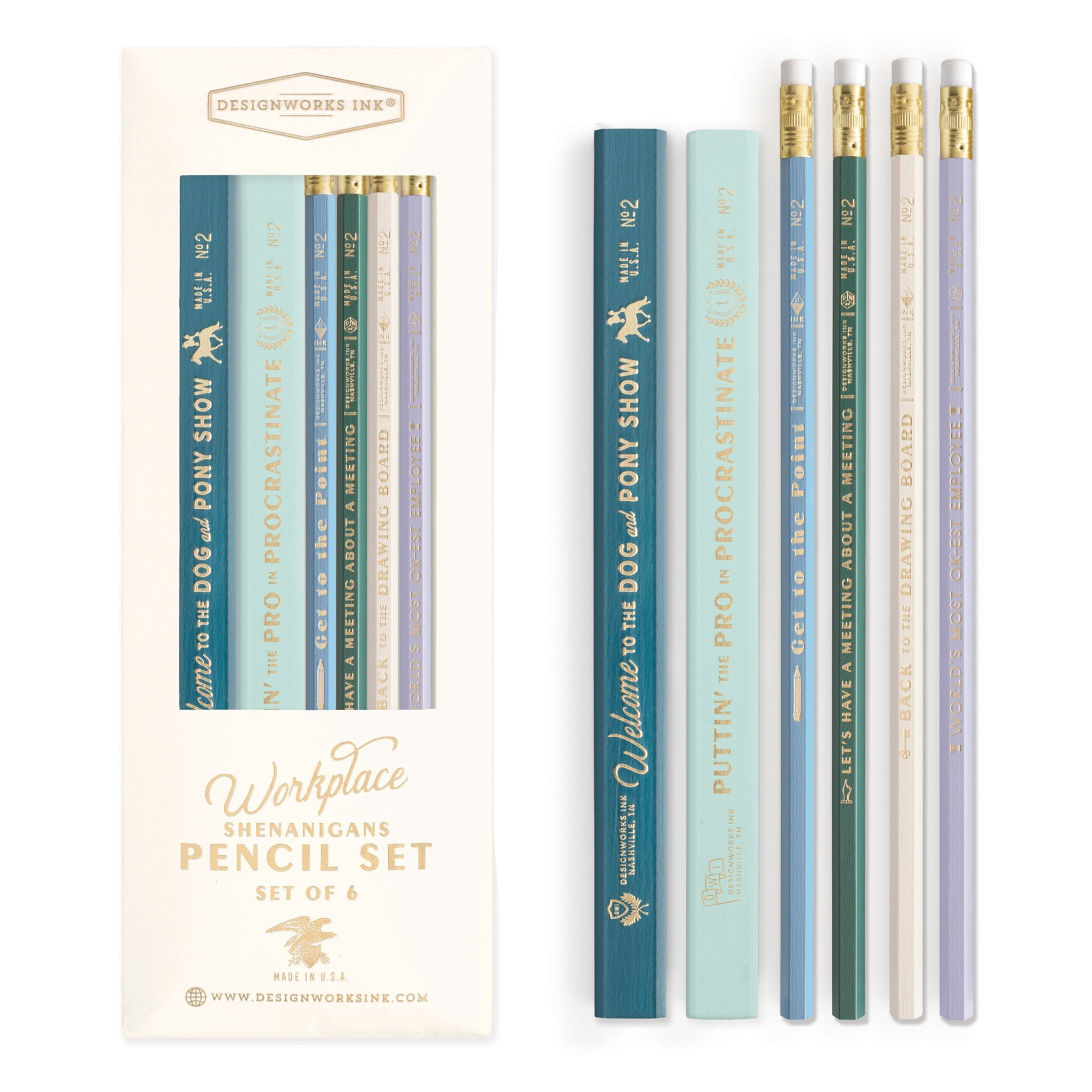 Per My Last Email Jotter Pen Set of 4 - Gus and Ruby Letterpress