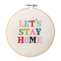 Cotton Clara - COCL Cotton Clara - Let's Stay Home Cross Stitch Kit