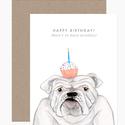 Dear Hancock - DH Dear Hancock - More Wrinkles Bulldog Birthday Card