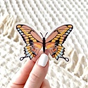 Elyse Breanne Design Elyse Breanne Design - Clear Pink Swallowtail Butterfly Sticker