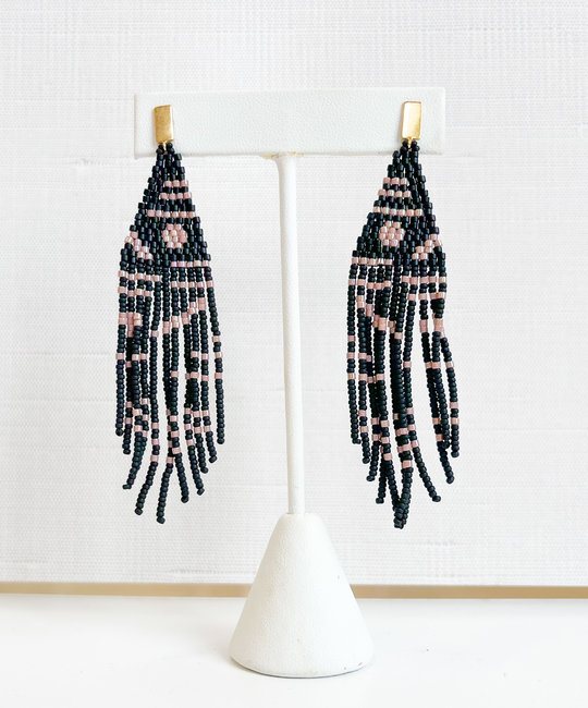 Bluma Project - BLP Bluma Project - Batik Beaded Earring Black