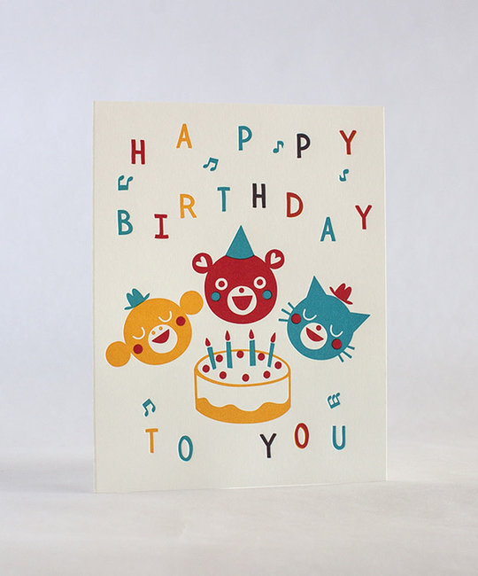 Fugu Fugu Press - FF Birthday Party Animals Card