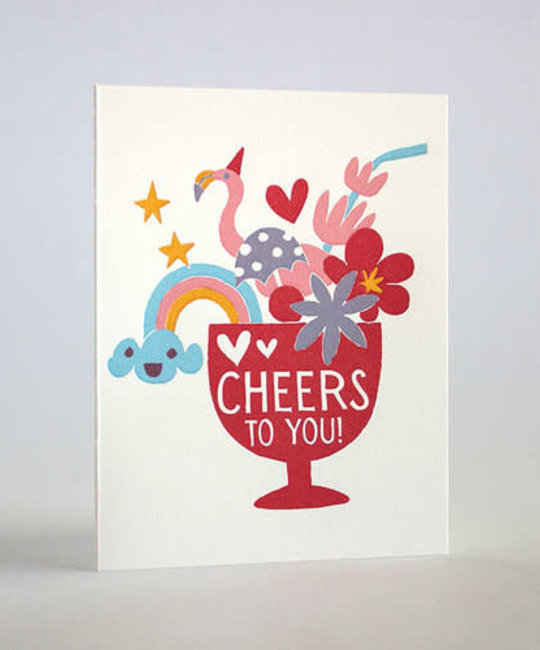 Fugu Fugu Press - FF Cheers to You Fancy Drink Congratulations Card