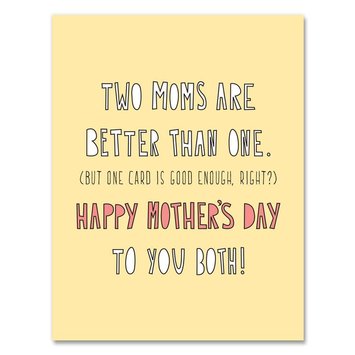 Near Modern Disaster - NMD Two Moms One Card Mother's Day Card