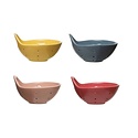 Creative Co-Op - CCO Stoneware Berry Bowl with Handle | 4 Colors