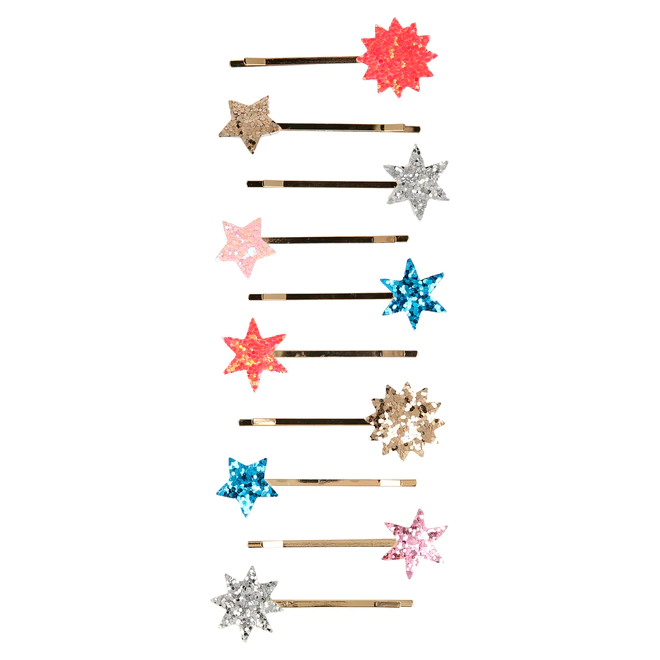 Meri Meri - MEM Meri Meri - Mixed Glitter Star Hair Clips