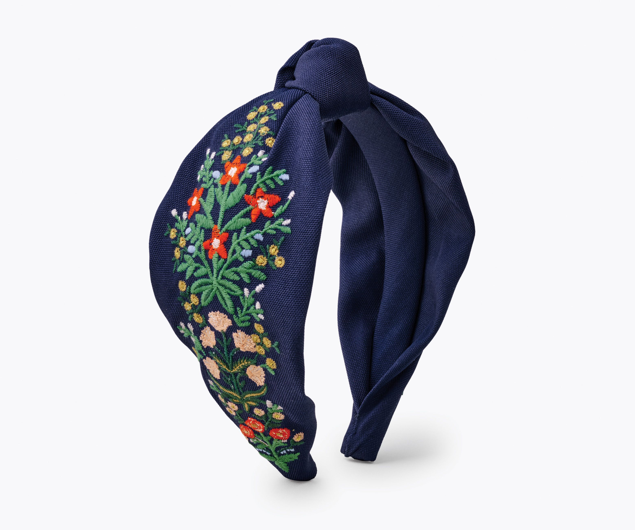 Rifle Paper Co - RP Rifle Paper Co. - Navy Lottie Embroidered Knotted Headband