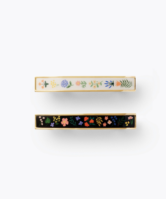 Rifle Paper Co - RP Rifle Paper Co. - Menagerie Garden Enamel Hair Clip Duo