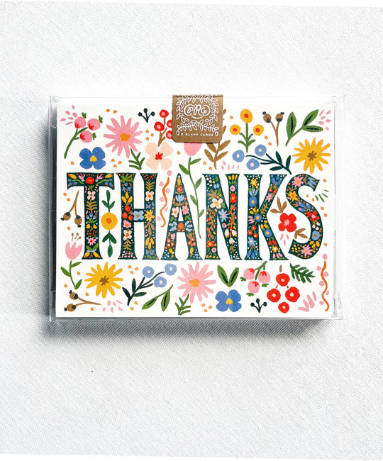 Rifle Paper Co - RP Rifle Paper Co. - Floral Thanks, Note Set of 8