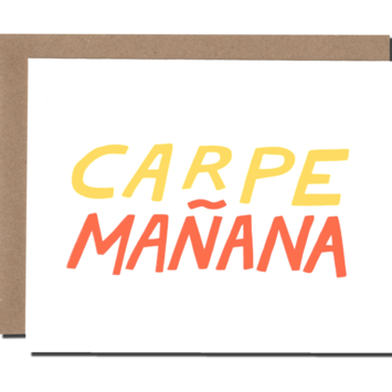 Power and Light Letterpress - PLL Carpe Manana Card