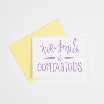 Gus and Ruby Letterpress - GR GRGCMI0004 - Your Smile is Contagious