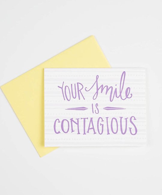 Gus and Ruby Letterpress - GR GRGCMI0004 - Your Smile is Contagious