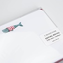 E. Frances Paper Studio - EF EF NSBL - Frankie Stripey Whale Flat Box Note Set, Set of 8