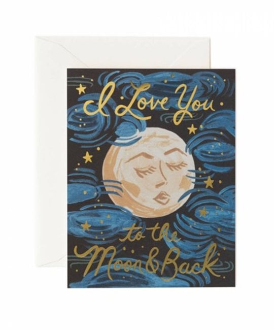Rifle Paper Co - RP Rifle Paper Co. - Love You to the Moon and Back Greeting Card