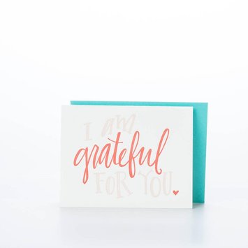 Gus and Ruby Letterpress - GR Gus & Ruby Letterpress - Grateful for you card