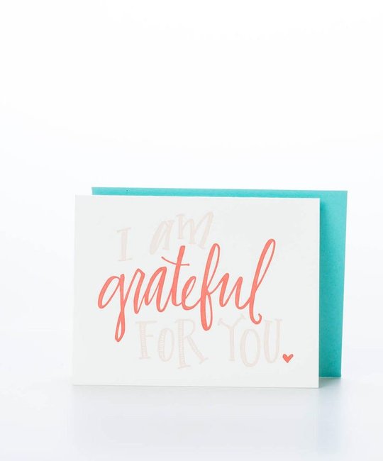 Gus and Ruby Letterpress - GR Gus & Ruby Letterpress - Grateful for you card