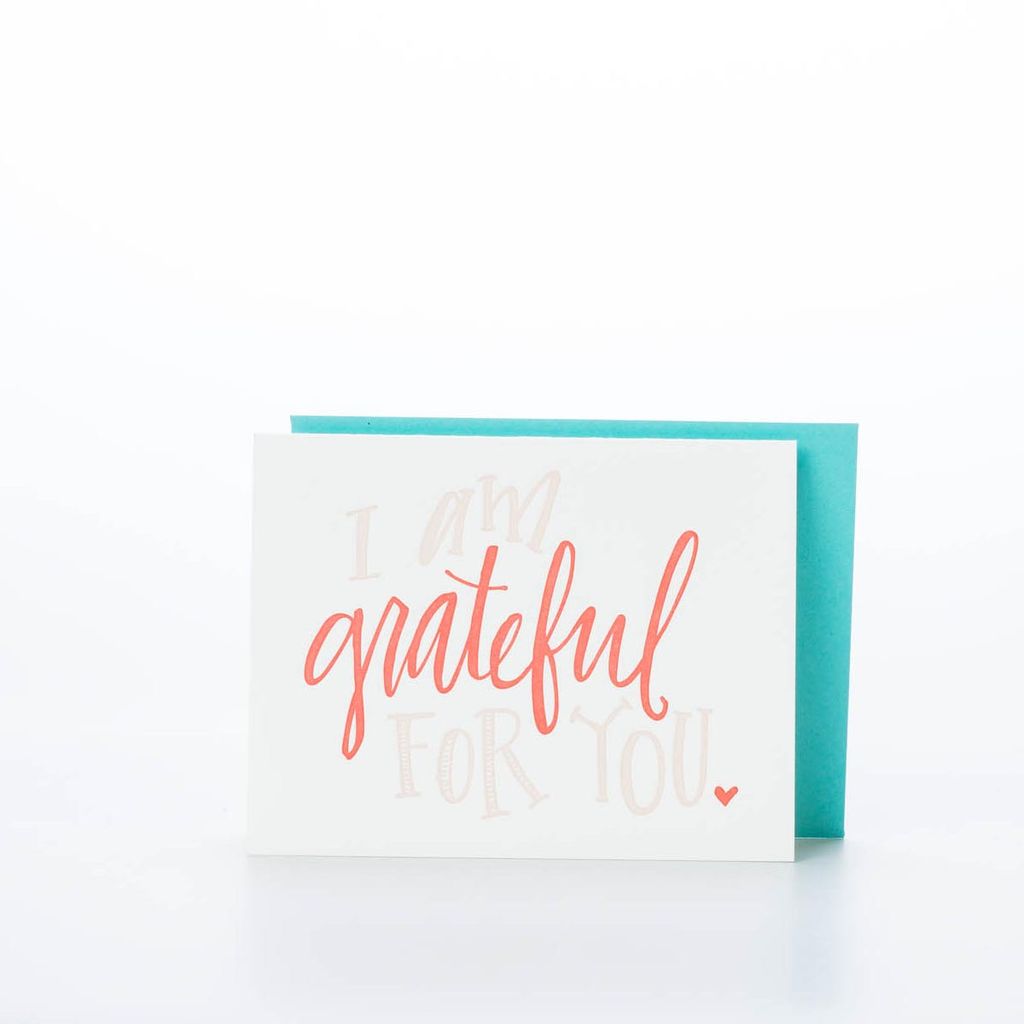 Gus and Ruby Letterpress - GR Gus & Ruby Letterpress - Grateful for you card