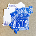 Noteworthy Paper and Press - NPP Greetings From Boston Postcard