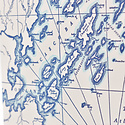 Gus and Ruby Letterpress - GR Gus and Ruby Letterpress- Portland Coastline Map Single Card