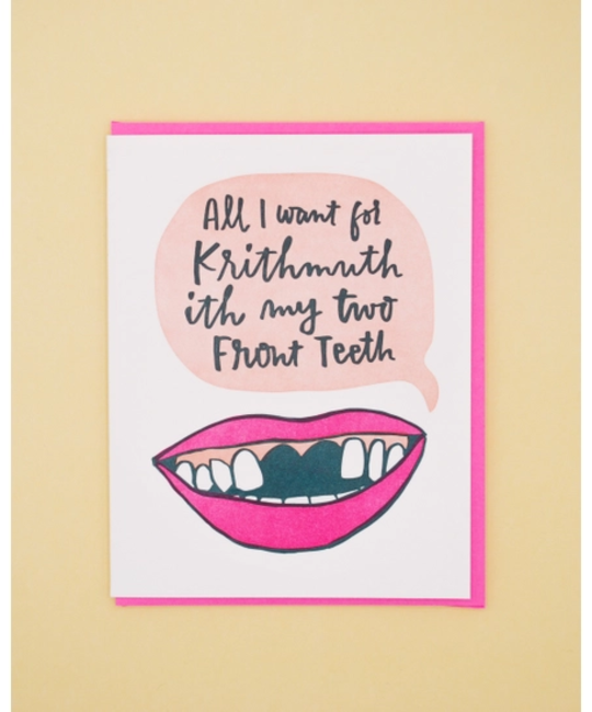 and Here We Are - AHW Two Front Teeth Card Christmas Card