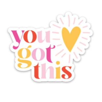 Gus and Ruby Letterpress - GR Gus & Ruby - You Got This, Die-Cut Sticker