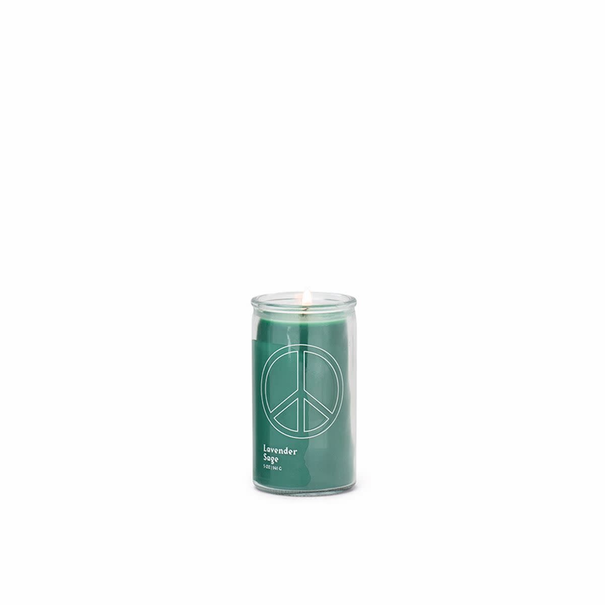 Paddywax - PA Forest Green Peace Sign Spark Candle, Lavender Sage