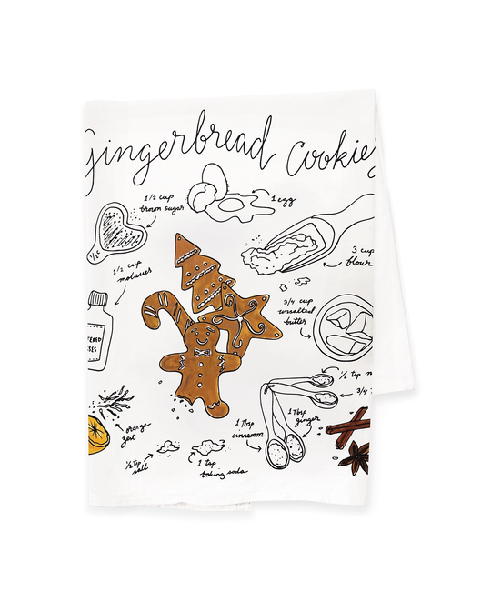Wild Ink Press - WI Gingerbread Cookies Tea Towel